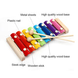 Wooden Xylophone Musical Instrument 8 Tones Toys Multicolor For Children Kids Baby