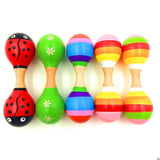 Double Head Colorful Wooden Maracas