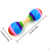 Double Head Colorful Wooden Maracas