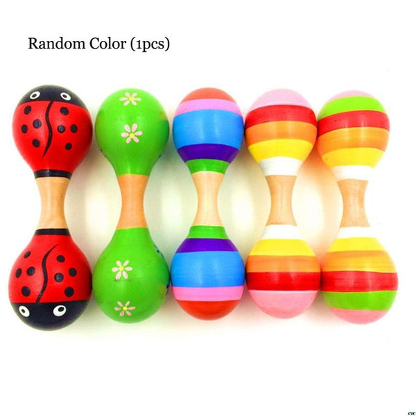 Double Head Colorful Wooden Maracas