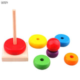 Wooden Toys Childhood Learning Toy Children Kids Baby Colorful Wooden Blocks Enlightenment Educational Toy