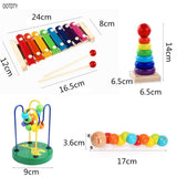 Wooden Toys Childhood Learning Toy Children Kids Baby Colorful Wooden Blocks Enlightenment Educational Toy