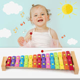 Wooden Xylophone Musical Toys Baby Enfant Children with Mallets 15 Keys Non-Toxic Preschool Learning