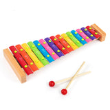 Wooden Xylophone Musical Toys Baby Enfant Children with Mallets 15 Keys Non-Toxic Preschool Learning