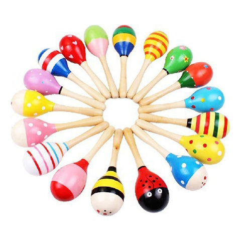 1pcs Colorful Wooden Maracas