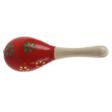 2 X Wood Maracas Musical Instrument Toy For Kids