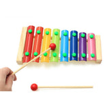 Wooden Xylophone Musical Instrument 8 Tones Toys Multicolor For Children Kids Baby