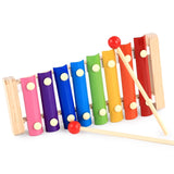 Baby Kid Music Instrument Wooden Toy Octave Knocking Xylophone Early Educational Toy Musical Rainbow Color Develop Baby Talent