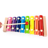 Wooden Toys Octave Knocking Piano Knocking Xylophone Children's Music Instruments Wooden Knocking Piano  Preschool