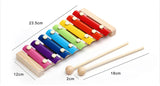 Children's Wooden Musical Instrument Toy Aniaml Xylophone Eight-Notes Frame Style for Kids Early Development Education Toys