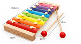 Children's Wooden Musical Instrument Toy Aniaml Xylophone Eight-Notes Frame Style for Kids Early Development Education Toys