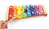 Children's Wooden Musical Instrument Toy Aniaml Xylophone Eight-Notes Frame Style for Kids Early Development Education Toys