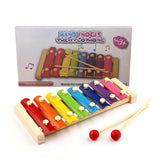 Children's Wooden Musical Instrument Toy Aniaml Xylophone Eight-Notes Frame Style for Kids Early Development Education Toys