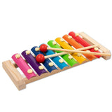 Children's Wooden Musical Instrument Toy Aniaml Xylophone Eight-Notes Frame Style for Kids Early Development Education Toys