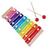 Children's Wooden Musical Instrument Toy Aniaml Xylophone Eight-Notes Frame Style for Kids Early Development Education Toys