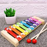 Children's Wooden Musical Instrument Toy Aniaml Xylophone Eight-Notes Frame Style for Kids Early Development Education Toys