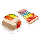 Children's Wooden Musical Instrument Toy Aniaml Xylophone Eight-Notes Frame Style for Kids Early Development Education Toys